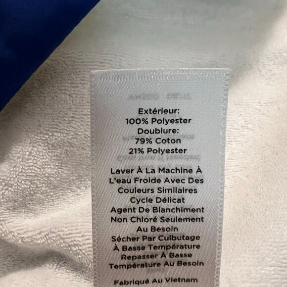 Talbots Vest in Blue w/Terry Cloth Lining Zipper and Hook and Eye Close Size MP - Picture 8 of 8